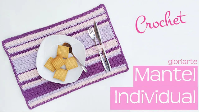 Tutorial de Individual Mantel Tejido a Crochet