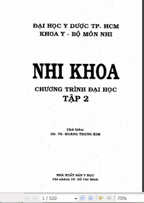 Giáo trình Nhi khoa - ĐH Y Dược HCM - Tập 1 và 2