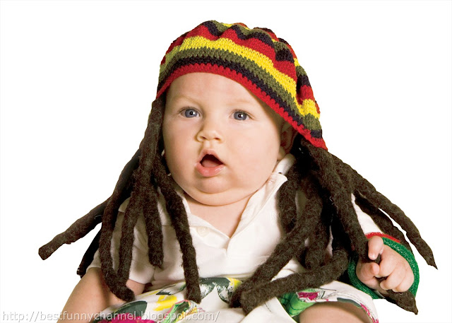 Funny kid with dreadlocks.