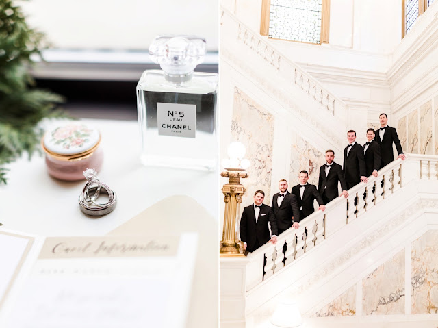 A classic formal winter wedding at the Hotel Monaco and The Belvedere in Baltimore, Maryland Photographed by Heather Ryan Photography