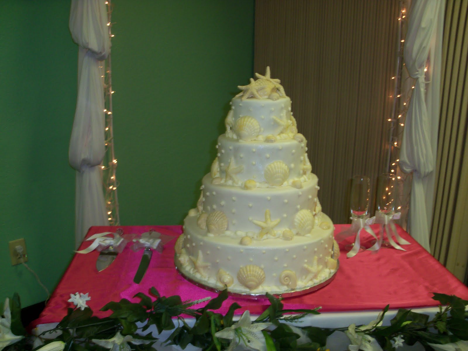 beach wedding cakes