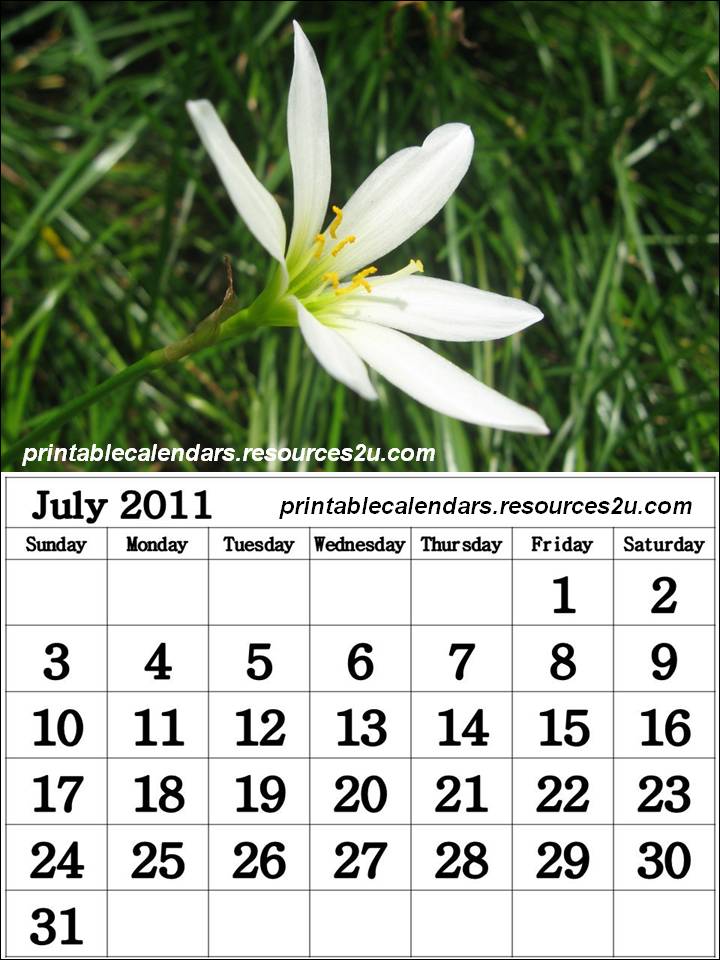 2011 Calendar July. Free July 2011 Calendar