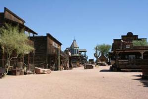 Goldfield Ghost Town gateway to The Superstition Mountains near-Apache Junction, Arizona