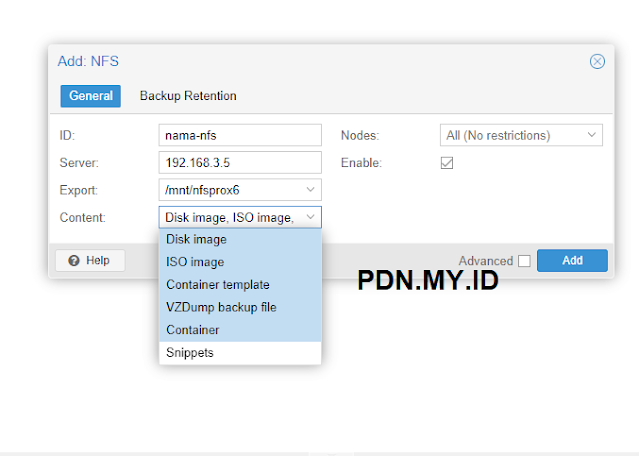 Tutorial Membuat dan Menambahkan NFS storage di Proxmox VE