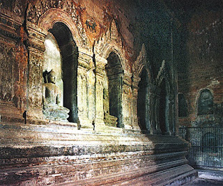 Buddhist Temple in Bagan Interior