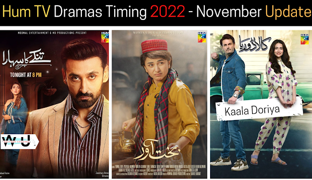 Hum TV Dramas Timing 2022