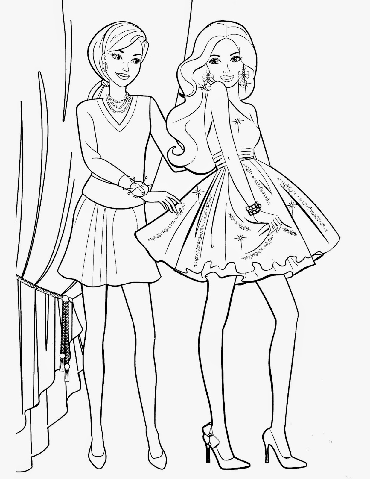 Download Coloring Pages: Barbie Free Printable Coloring Pages