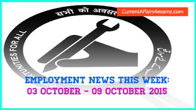 Employment News October 2015