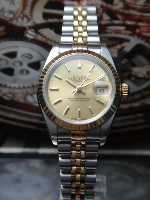 552) ***ROLEX 2001 OYSTER PERPETUAL DATEJUST 69173 LADY WATCH ( SOLD )