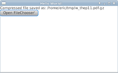 Compress file using java.util.zip, with JavaFX interface