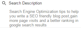 search description/ meta description