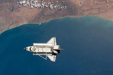 International Space Station with the southwestern coast of Morocco