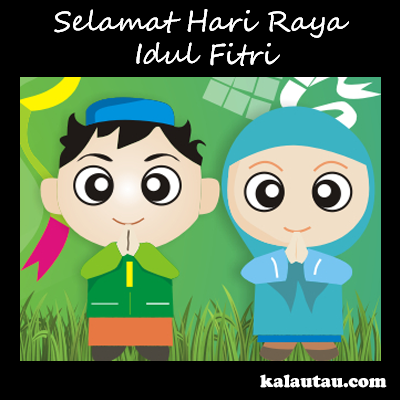 Gambar Selamat Idul fitri Versi Kartun Bergerak