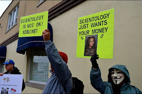  Many protestors are alarmed by the warnings from former Scientology member Leah Remini. Troy Bridgeman for GuelphToday.com