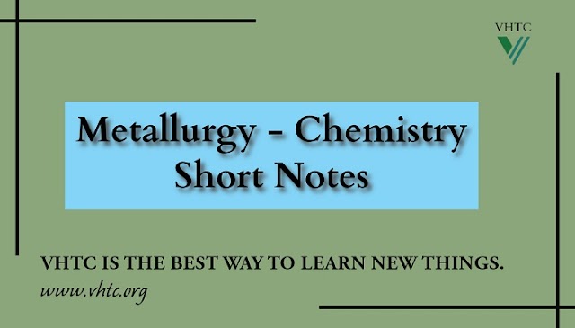 Metallurgy - Chemistry Short Notes 📚