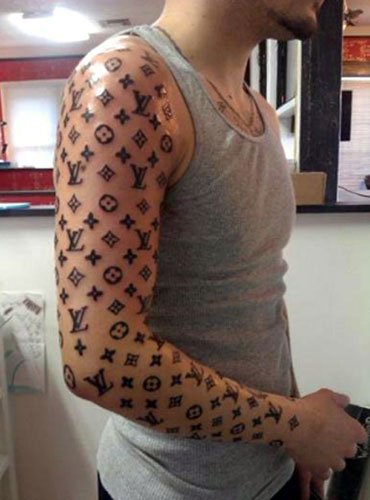 French Rapper DJ SWAGG MAN Gets LOUIS VUITTON Head Arm TATTOO