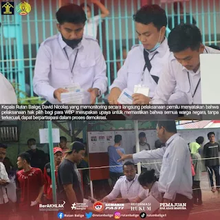 Semarak Pesta Demokrasi, WBP Rutan Balige Gunakan Hak Pilih Pada Pemilu 2024