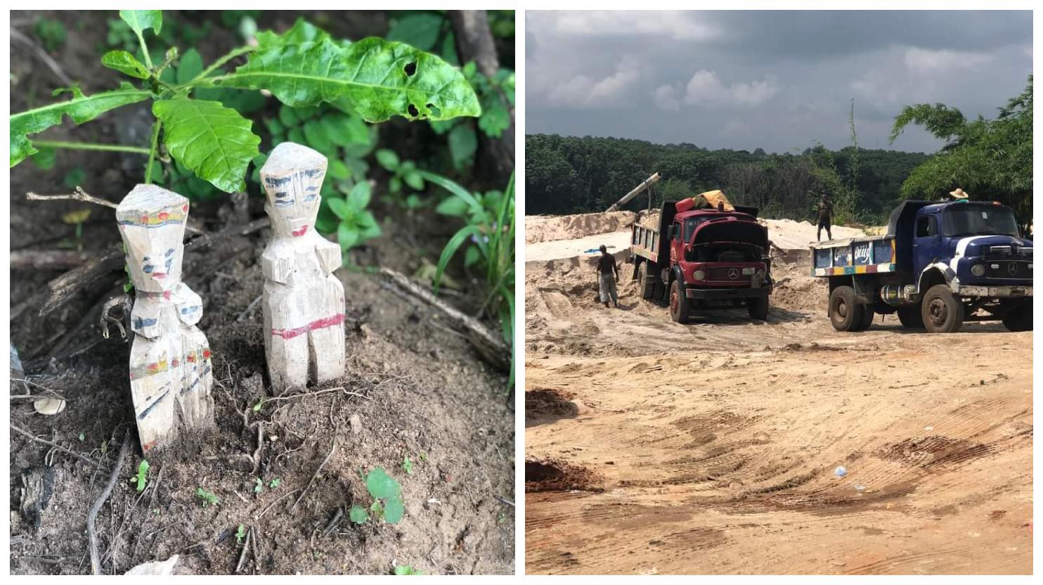 Wonders shall never end: Idols, believed to represent a couple, dug out and separated at a beach (Photos)