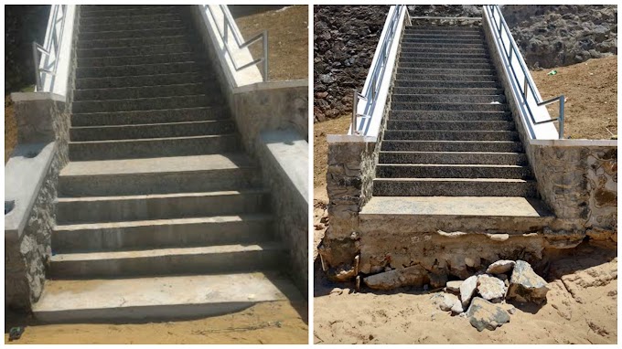 Escada de acesso à Praia da Paciência  foi concluída