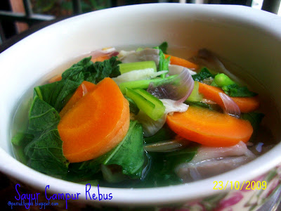 Periuktanah: Sayur Campur Rebus