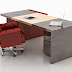 Office furniture in 3D model.