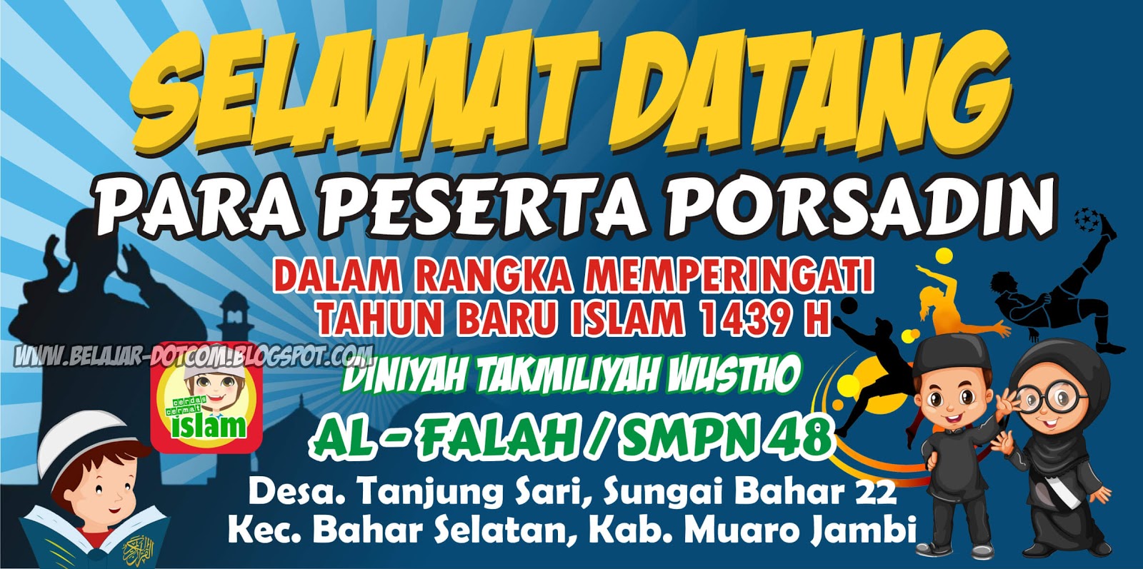 Download Template Spanduk  Ucapan  Selamat  Datang  Lomba 