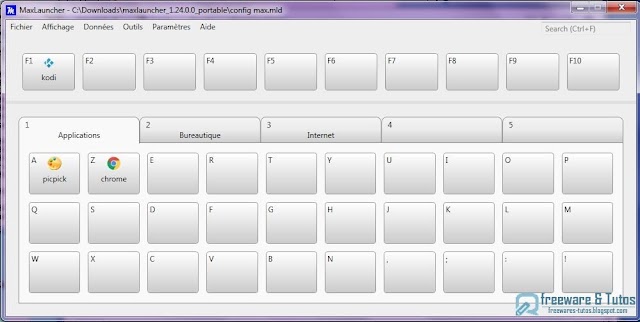MaxLauncher : un lanceur d'applications à onglets intéressant