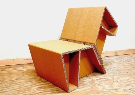 desain furniture unik dari kertas kardus