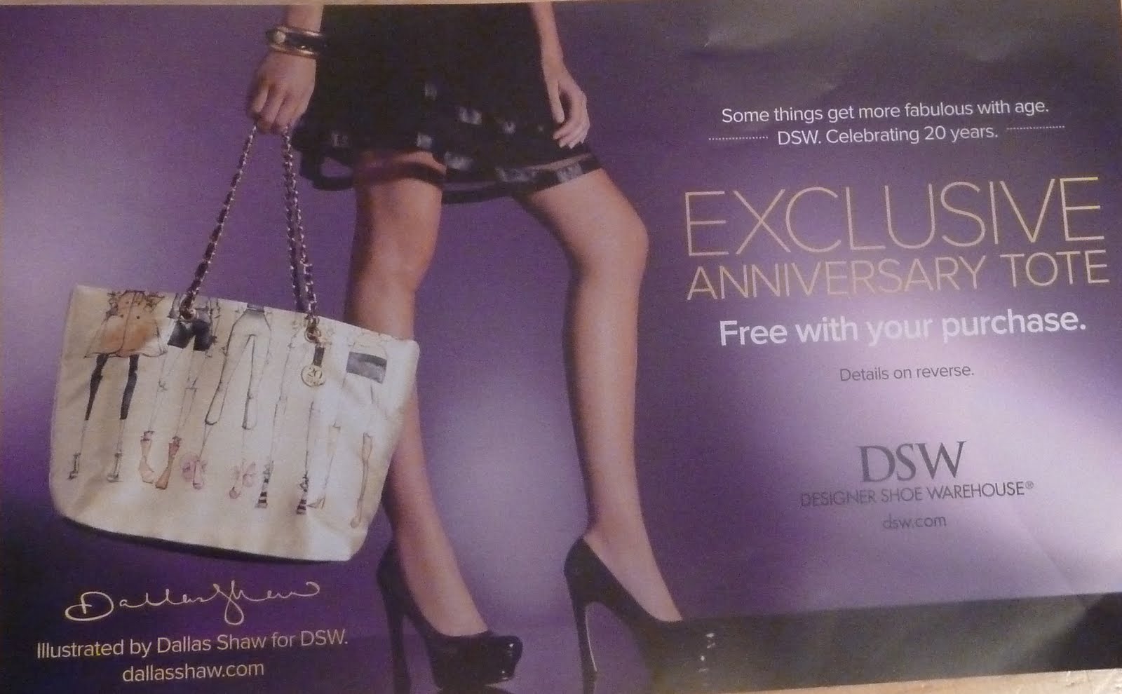 DSW 20th Anniversary Tote Offer Starting 721 Â» 4our2cents