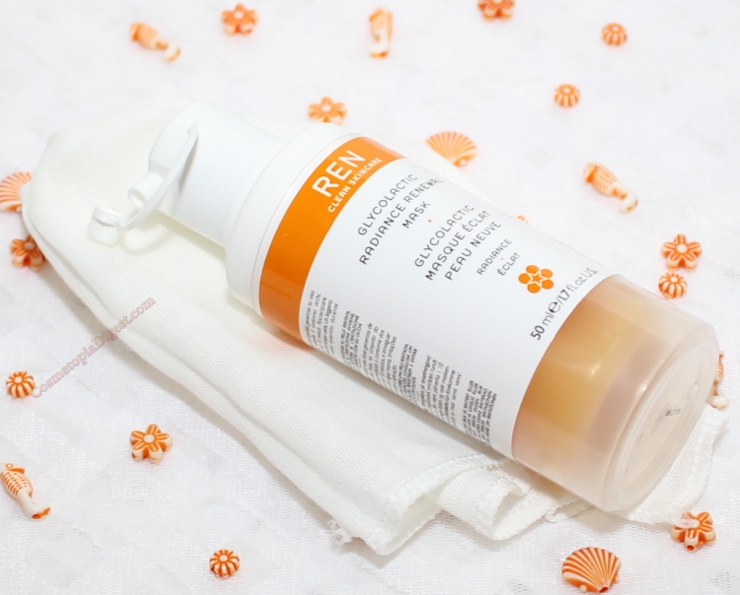 Review of the REN Glycolactic Radiance Renewal Mask, a peel for glowing skin.