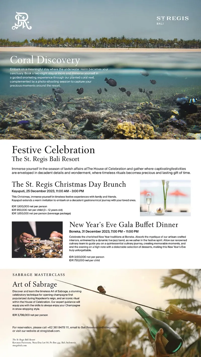 Festive Celebrations at The St. Regis Bali Resort