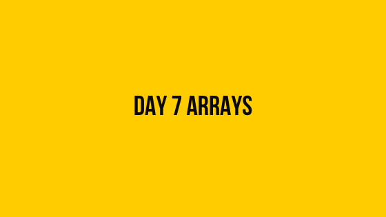 Hackerrank Day 7 Arrays 30 days of code problem solution