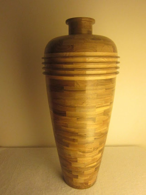 Tall ring vase