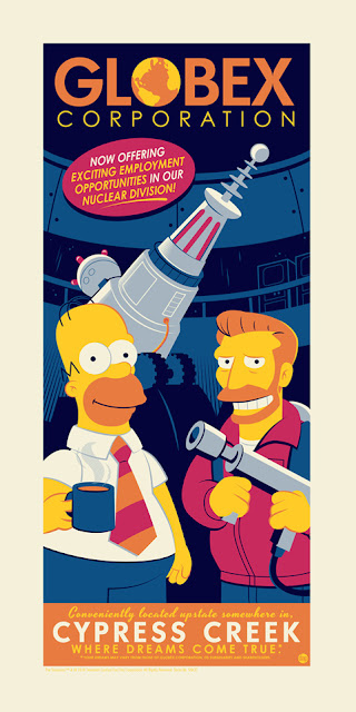 San Diego Comic-Con 2018 Exclusive The Simpsons “Globex Corporation” Screen Print by Dave Perillo x Acme Archives