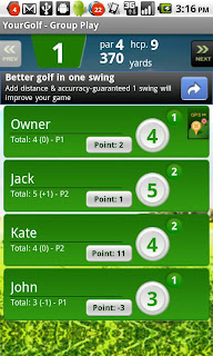 Golf Score Card - YourGolf