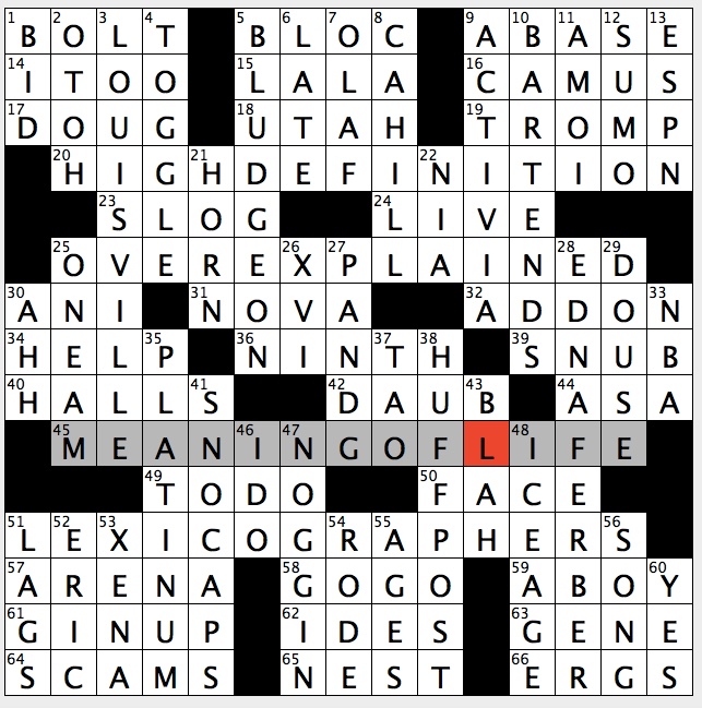 Rex Parker Does The Nyt Crossword Puzzle Us Marshal Role For John