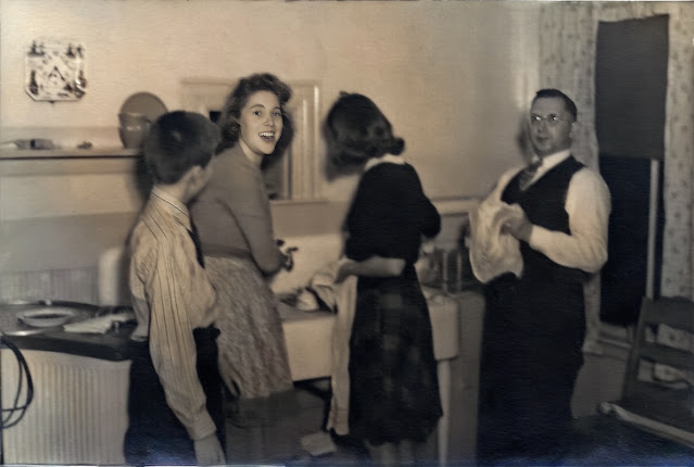 Ervin Putnam doing Dishes, Northampton, MA, abt 1927