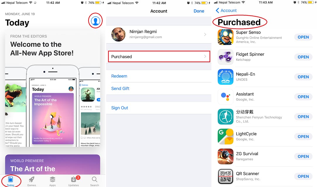 How to View and Redownload Purchased Apps in iOS 11 on iPhone or iPad