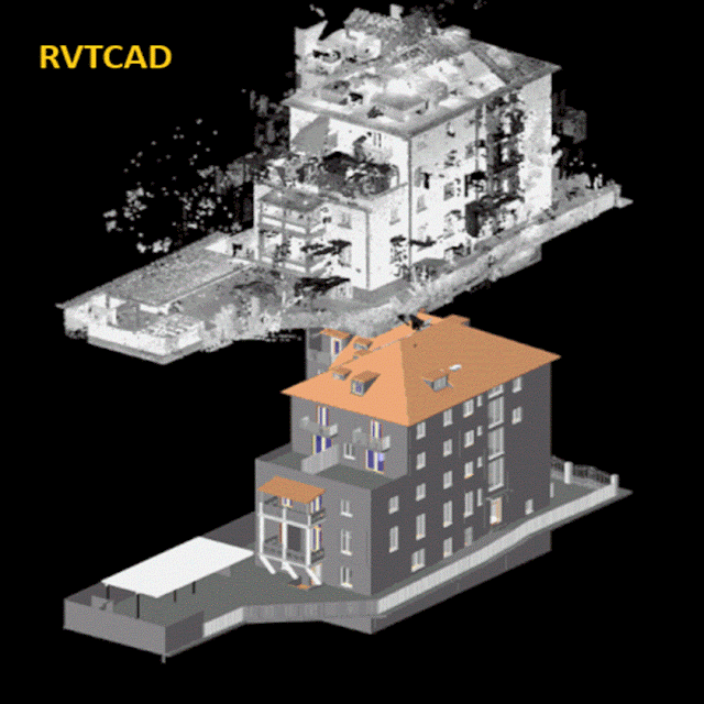 point cloud to cad, scan to bim revit