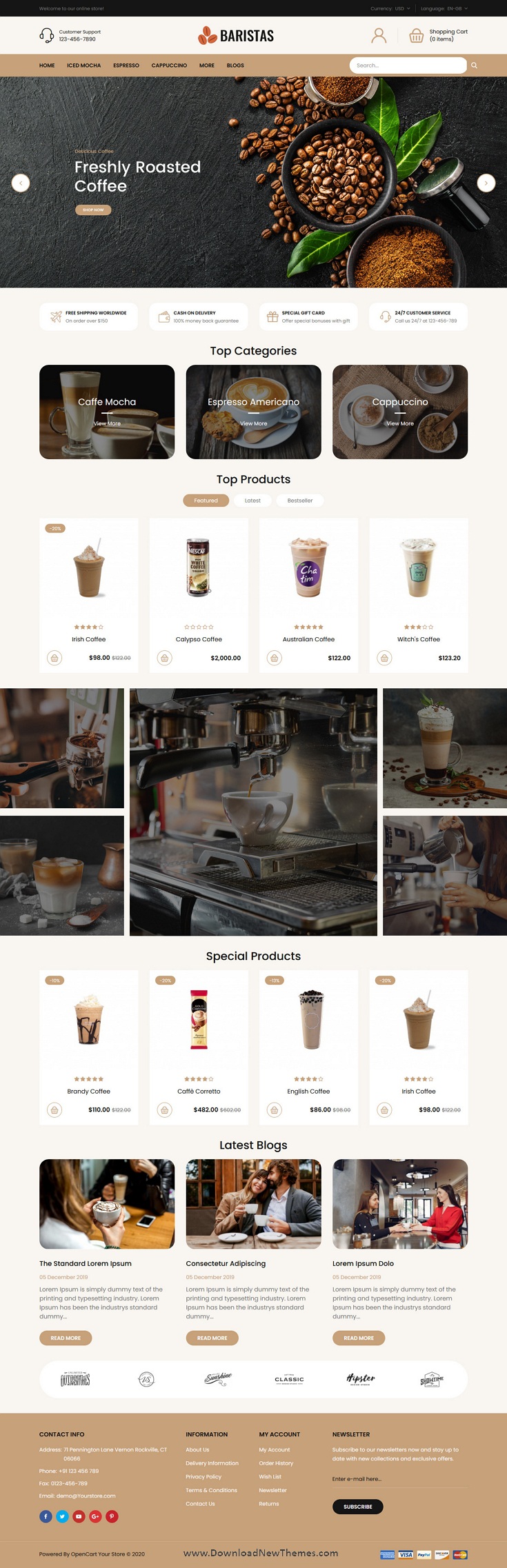 Coffee Responsive OpenCart Theme