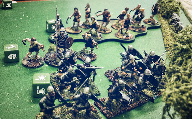Anglo-Danes attck with captured Scots warlord