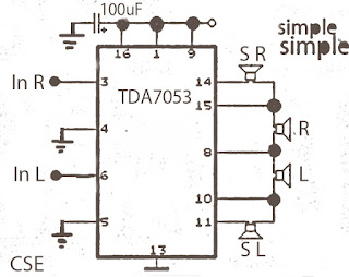 Surround amplifier circuit