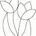 Moldes e desenhos de Tulipas