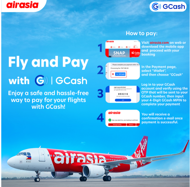GCash payment option now available for AirAsia guests
