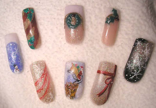 ideas for sparkling nail art christmas