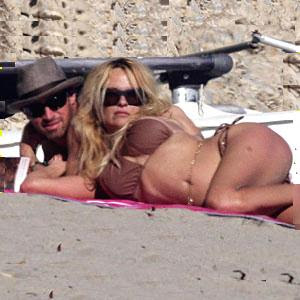 Pamela Anderson Bares Bikini (Again)