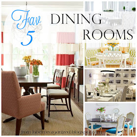 Round-up of beautiful dining rooms from Label Me Organized