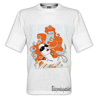 belajar design t-shirt | GLAMOROUS GIRL T-SHIRT DESIGN