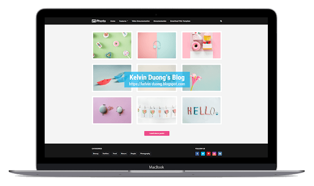 Phorto Blogger Template - Template chia sẻ hình ảnh nhẹ nhàng, đẹp