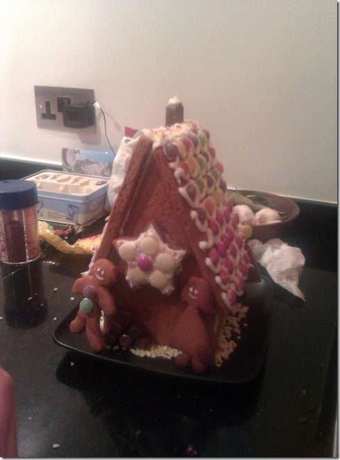 Back of gingerbread house
